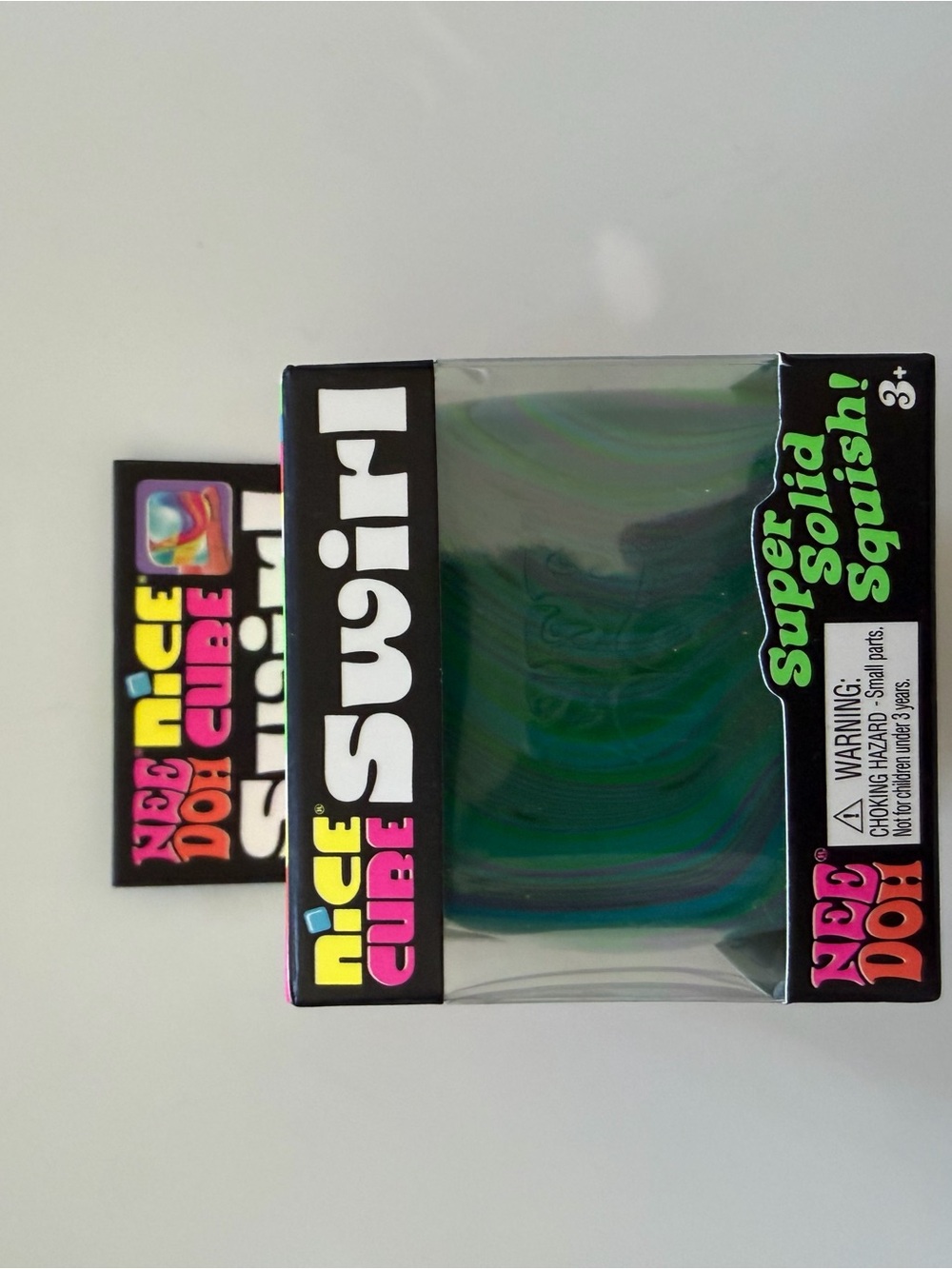 Needoh Nice Cube Swirl - Green & Purple